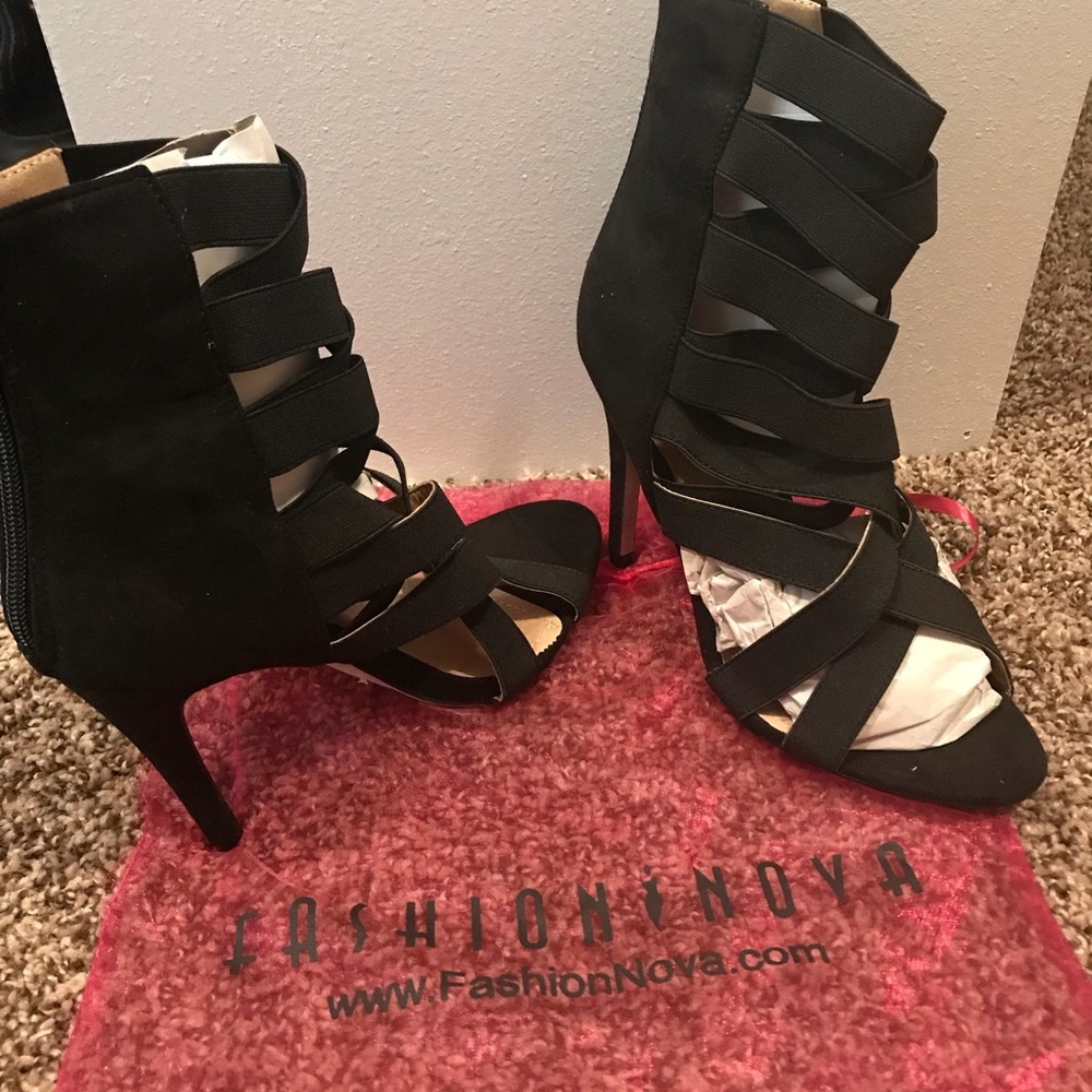 Black Strappy Heels